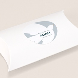 Sticker Enveloppe Bapt&ecirc;me Ailes de Lumi&egrave;re Bleu