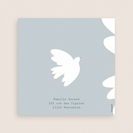 Faire-part de Baptême Ailes de Lumière Bleu Faire-part de Baptême Ailes de Lumière Bleu