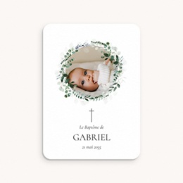 Faire-part de Bapt&ecirc;me Souffle d&rsquo;Eucalyptus