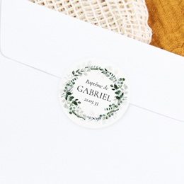Sticker Enveloppe Bapt&ecirc;me Souffle d&rsquo;Eucalyptus gratuit