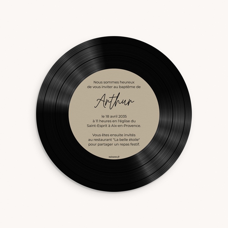 Faire-part de Bapt&ecirc;me Le Premier Sillon pas cher