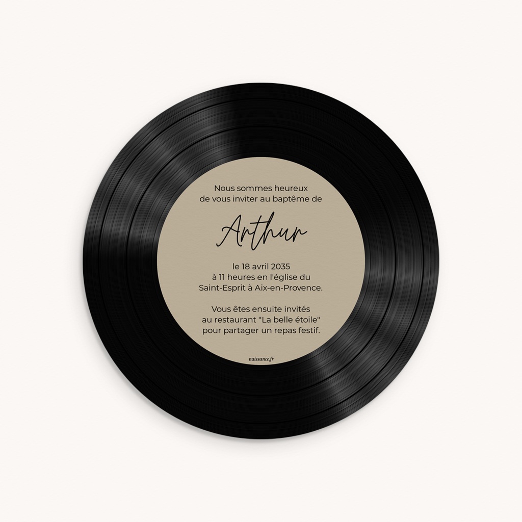 Faire-part de Bapt&ecirc;me Le Premier Sillon pas cher