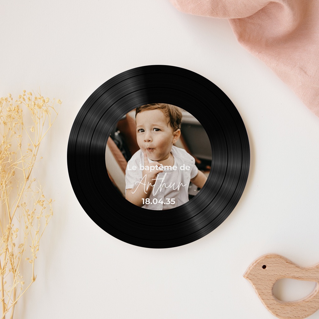 Faire-part de Bapt&ecirc;me Le Premier Sillon gratuit