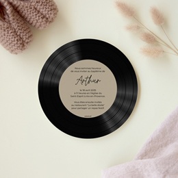 Faire-part de Bapt&ecirc;me Le Premier Sillon