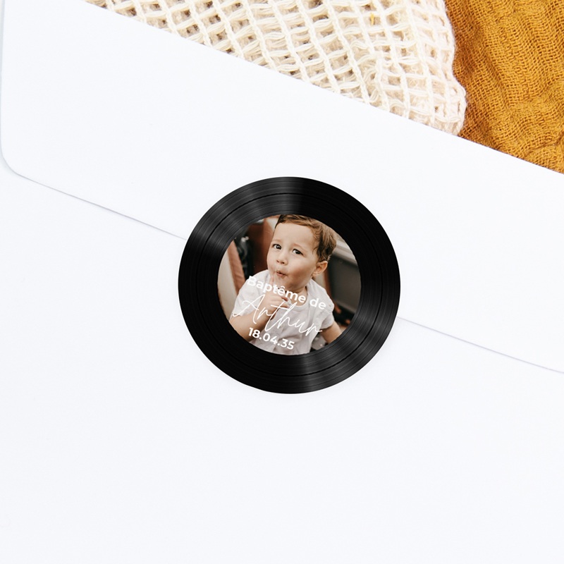 Sticker Enveloppe Bapt&ecirc;me Le Premier Sillon gratuit