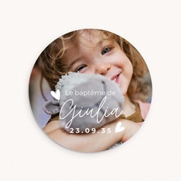 Faire-part de Bapt&ecirc;me B&eacute;ni d&rsquo;Amour