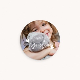Sticker Enveloppe Bapt&ecirc;me B&eacute;ni d&rsquo;Amour