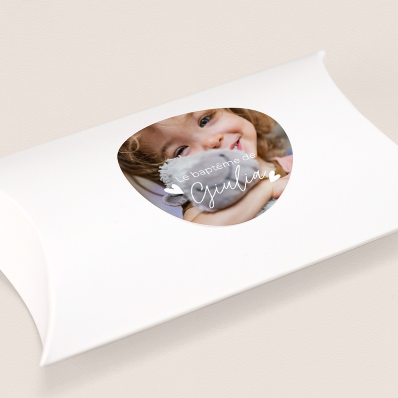 Sticker Enveloppe Bapt&ecirc;me B&eacute;ni d&rsquo;Amour