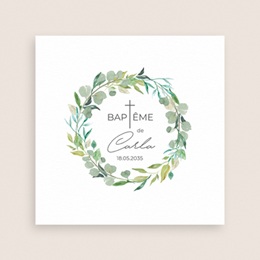 Faire-part de Bapt&ecirc;me Couronne B&eacute;nie gratuit