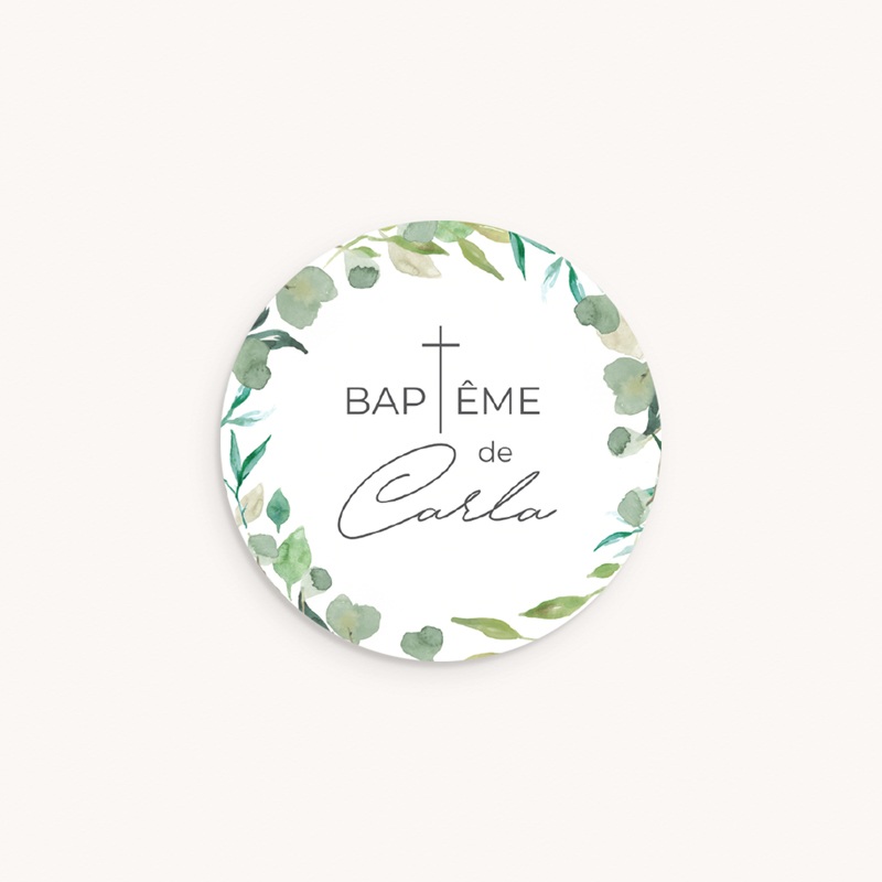Sticker Enveloppe Bapt&ecirc;me Couronne B&eacute;nie