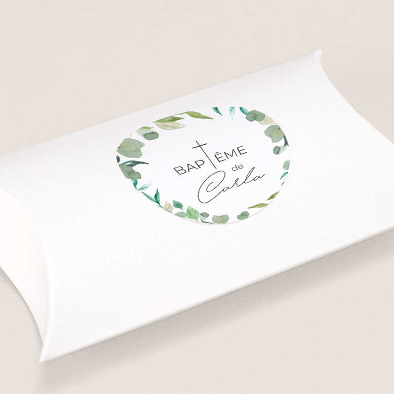 Sticker Enveloppe Bapt&ecirc;me Couronne B&eacute;nie