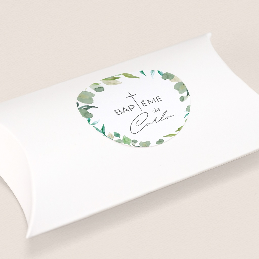 Sticker Enveloppe Bapt&ecirc;me Couronne B&eacute;nie