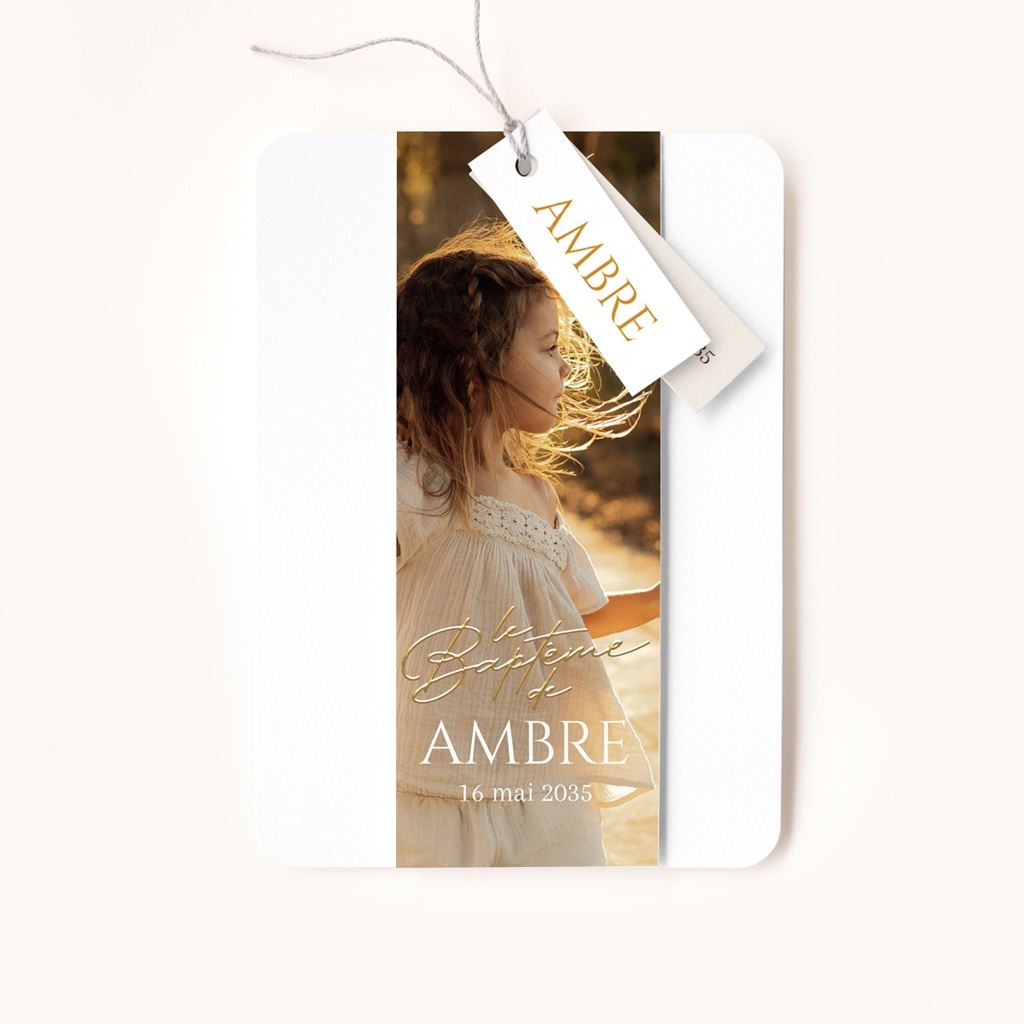 Faire-part de Bapt&ecirc;me Jour de Gr&acirc;ce