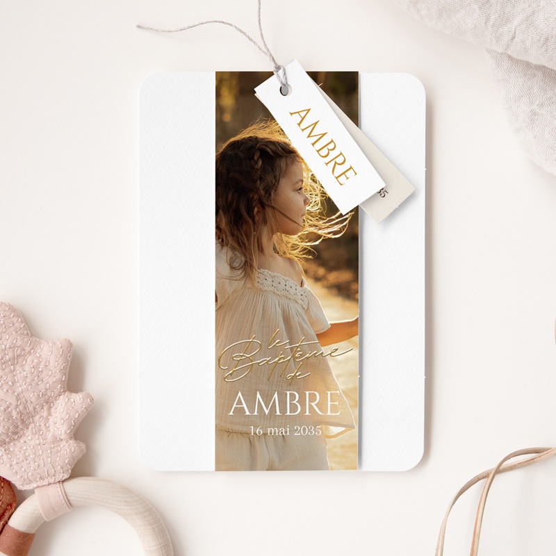 Faire-part de Bapt&ecirc;me Jour de Gr&acirc;ce