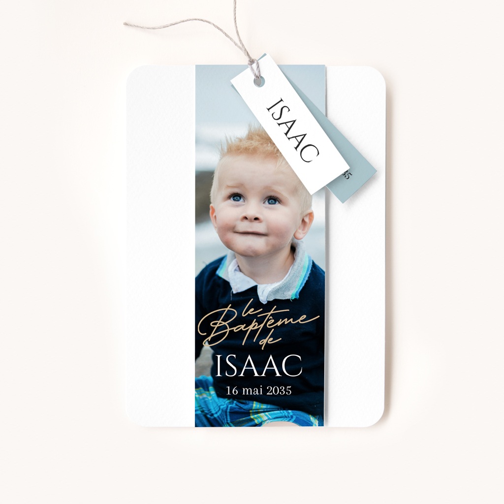 Faire-part de Bapt&ecirc;me B&eacute;ni d&rsquo;Amour