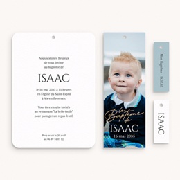 Faire-part de Bapt&ecirc;me B&eacute;ni d&rsquo;Amour pas cher