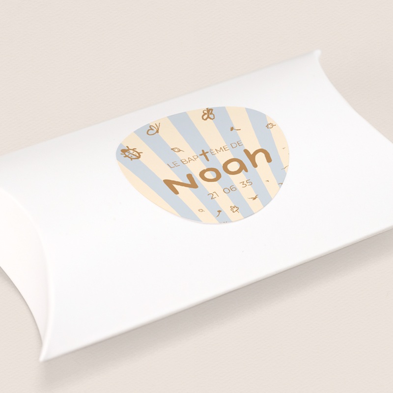Sticker Enveloppe Bapt&ecirc;me Jour pr&eacute;cieux