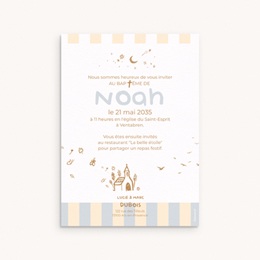 Faire-part de Bapt&ecirc;me Jour pr&eacute;cieux pas cher