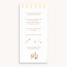 Menu de bapt&ecirc;me Jour pr&eacute;cieux pas cher