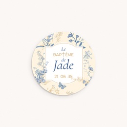 Sticker Enveloppe Bapt&ecirc;me Herbes de Lumi&egrave;re