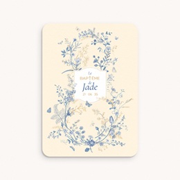 Faire-part de Bapt&ecirc;me Herbes de Lumi&egrave;re