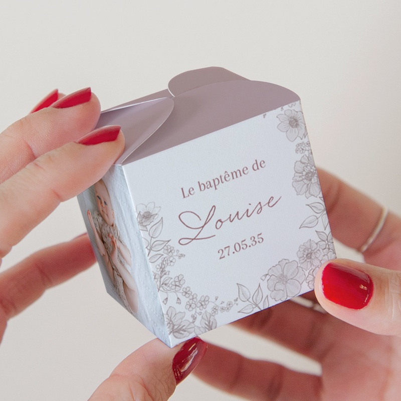 Bo&icirc;te &agrave; drag&eacute;es bapt&ecirc;me El&eacute;gance Bapt&ecirc;me pas cher