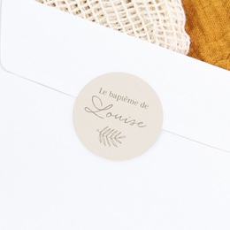 Sticker Enveloppe Bapt&ecirc;me Couronne de Lumi&egrave;re gratuit