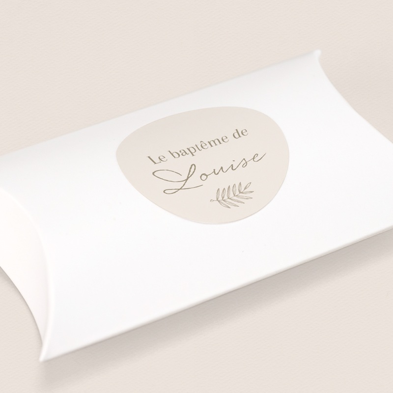 Sticker Enveloppe Bapt&ecirc;me Couronne de Lumi&egrave;re