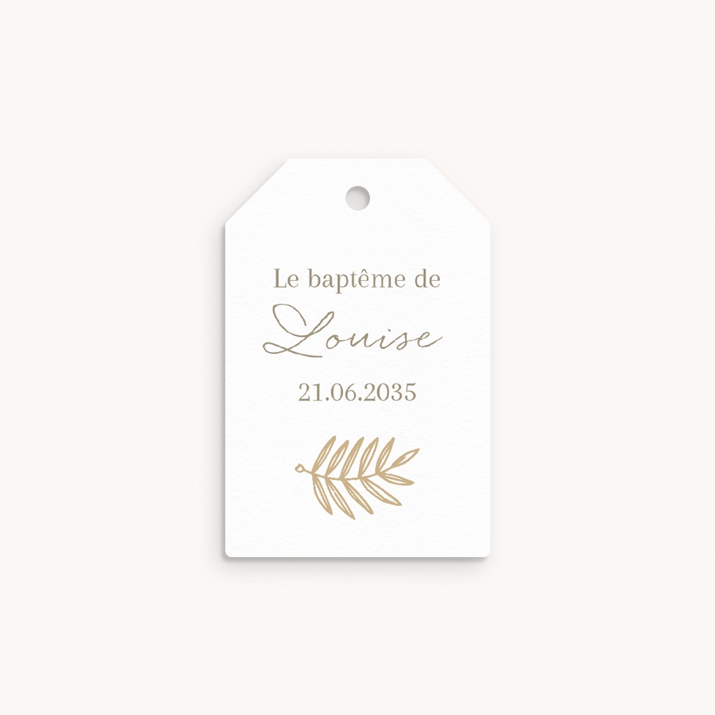 &Eacute;tiquettes Cadeau Bapt&ecirc;me Couronne de Lumi&egrave;re