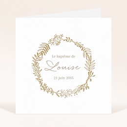 Faire-part de Baptême Couronne de Lumière Faire-part de Baptême Couronne de Lumière