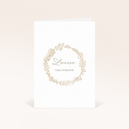 Carte de Remerciement Bapt&ecirc;me Couronne de Lumi&egrave;re