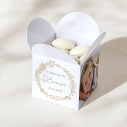 Bo&icirc;te &agrave; drag&eacute;es bapt&ecirc;me Couronne de Lumi&egrave;re