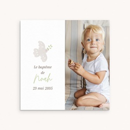 Faire-part de Bapt&ecirc;me Douce colombe