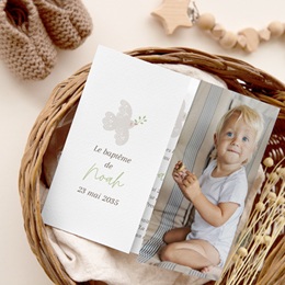 Faire-part de Bapt&ecirc;me Douce colombe