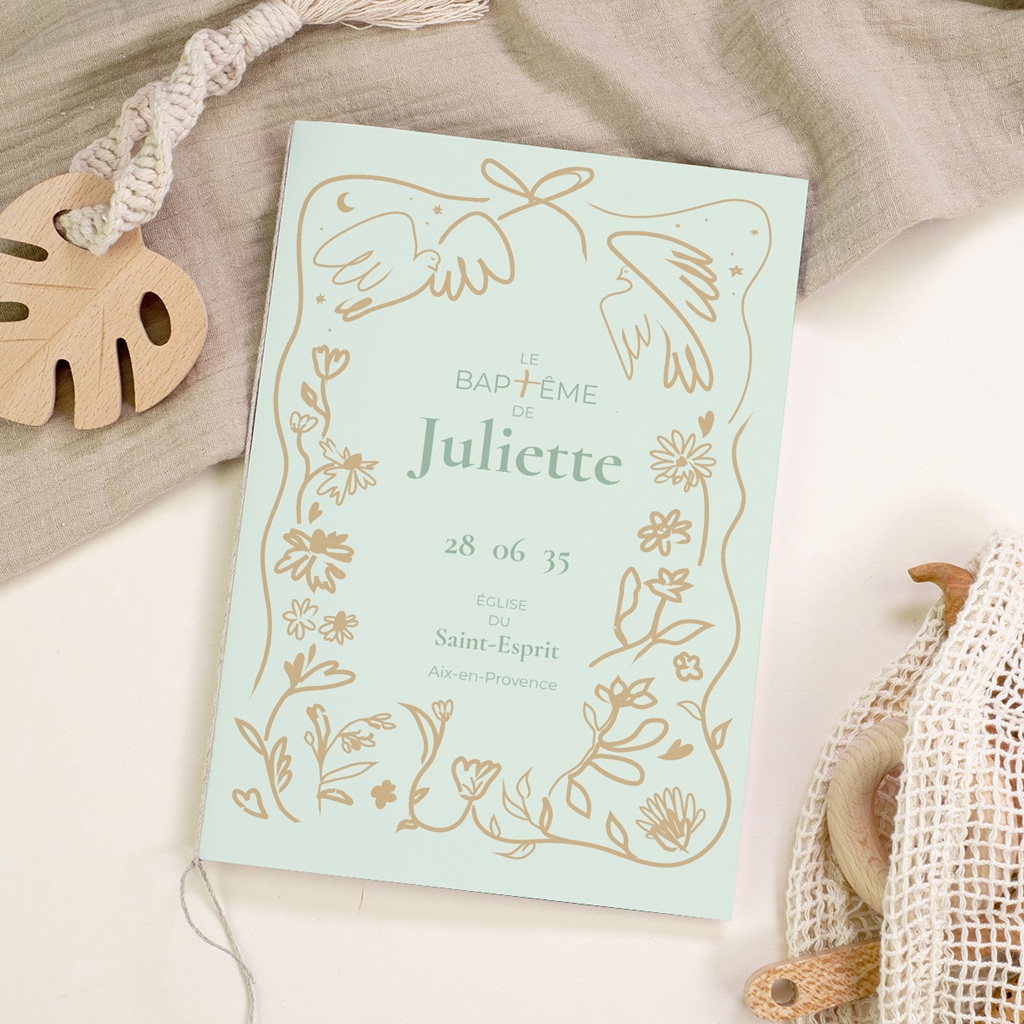 Livret de Messe Bapt&ecirc;me Jour b&eacute;ni