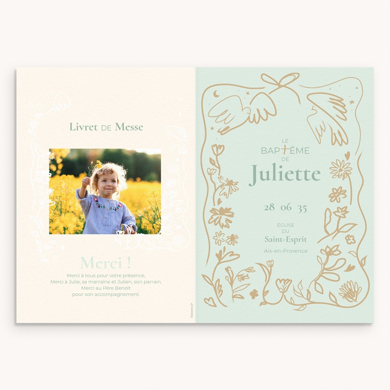 Livret de Messe Bapt&ecirc;me Jour b&eacute;ni pas cher