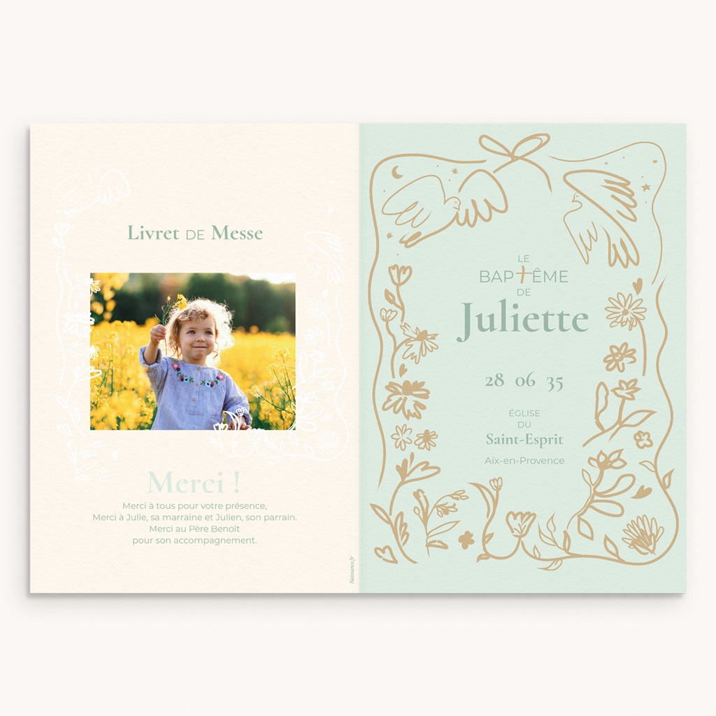 Livret de Messe Bapt&ecirc;me Jour b&eacute;ni pas cher