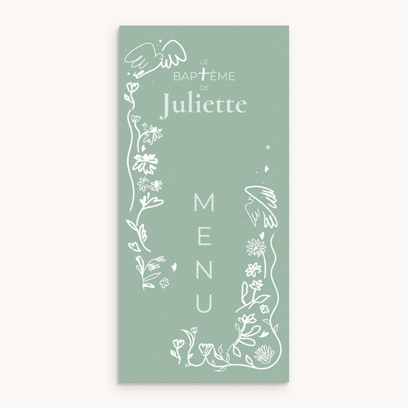 Menu de bapt&ecirc;me Jour b&eacute;ni