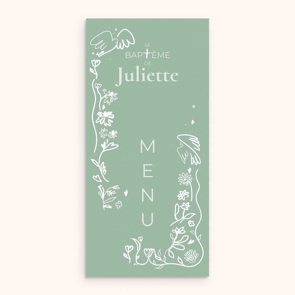 Menu de bapt&ecirc;me Jour b&eacute;ni