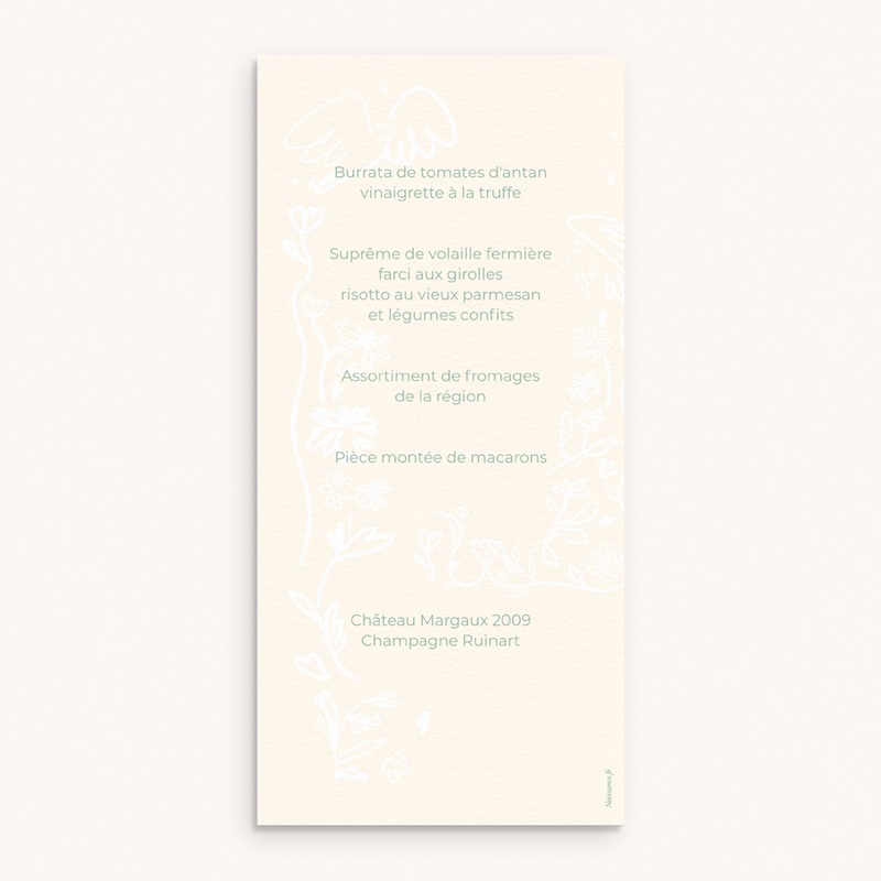 Menu de bapt&ecirc;me Jour b&eacute;ni pas cher