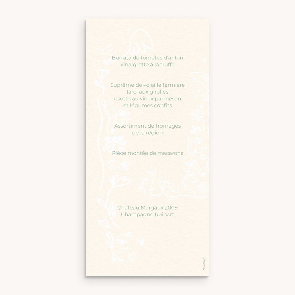 Menu de bapt&ecirc;me Jour b&eacute;ni pas cher