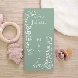 Menu de bapt&ecirc;me Jour b&eacute;ni gratuit