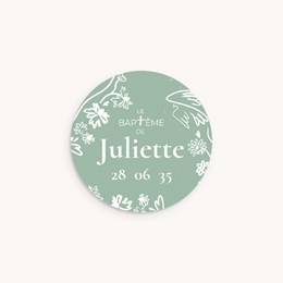 Sticker Enveloppe Bapt&ecirc;me Jour b&eacute;ni
