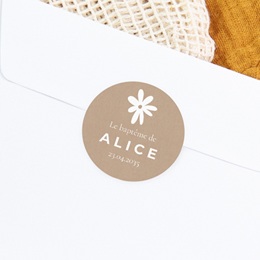 Sticker Enveloppe Bapt&ecirc;me Ailes de Lumi&egrave;re gratuit