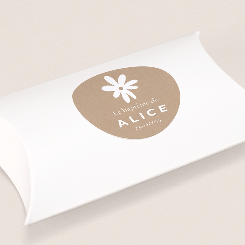 Sticker Enveloppe Bapt&ecirc;me Ailes de Lumi&egrave;re