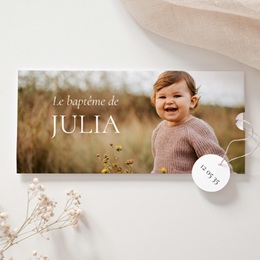 Faire-part de Bapt&ecirc;me Un Ciel de Tendresse