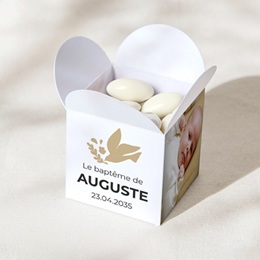 Bo&icirc;te &agrave; drag&eacute;es bapt&ecirc;me Ailes d&rsquo;Or