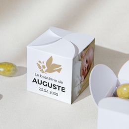 Bo&icirc;te &agrave; drag&eacute;es bapt&ecirc;me Ailes d&rsquo;Or gratuit