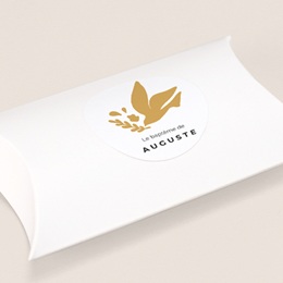 Sticker Enveloppe Bapt&ecirc;me Ailes d&rsquo;Or