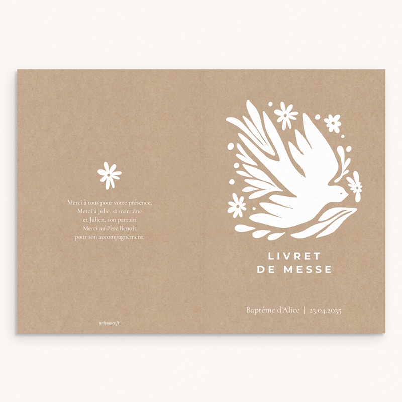 Livret de Messe Bapt&ecirc;me Ailes de Lumi&egrave;re pas cher